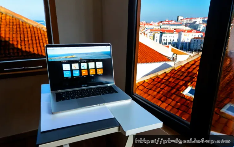 Home 17 디지털 노마드의 리더십 스킬 향상 방법 - Photorealistic remote leadership coaching session in a bright Lisbon apartment workspace, confident ...